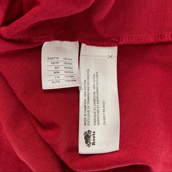 Roots Canada Beaver Logo Retro Red Ringer T Shirt A - Picture 6 of 6